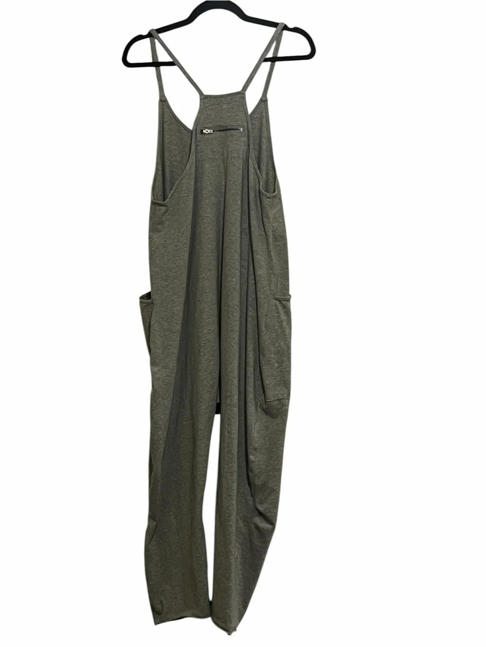 Free People Hot Shot Onesie Jumpsuit Gray Harem Romper Pockets Small